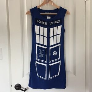 3/$30 Dr. Who Tardis Mini Dress Small S
